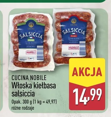 Kiełbasa salsiccia Cucina Nobile promocja w Aldi