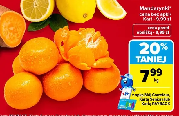 Mandarynki promocja w Carrefour