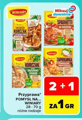 Przyprawa Pomysł na... soczysty kurczak z czosnkiem i ziołami Winiary promocja w Carrefour Market