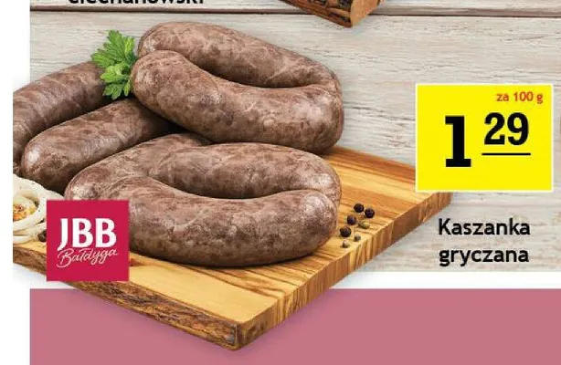 Kaszanka gryczana JBB Bałdyga promocja w Gram Market