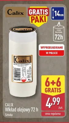 Wkład olejowy 72 h Calix promocja w Aldi