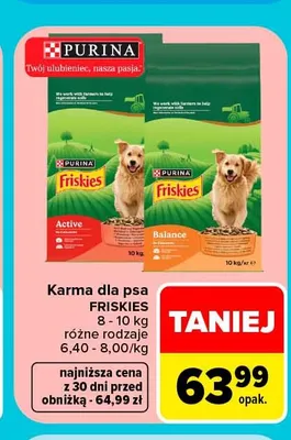 Karma dla psa Purina Friskies Active promocja w Carrefour