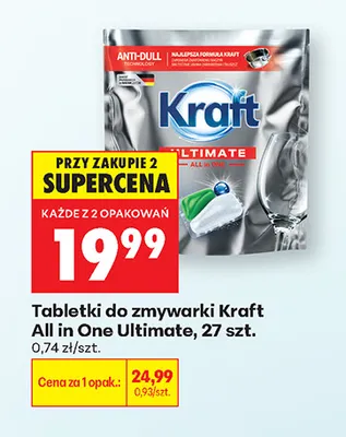 Tabletki do zmywarki Kraft All in One Ultimate 27 szt. promocja w Biedronka