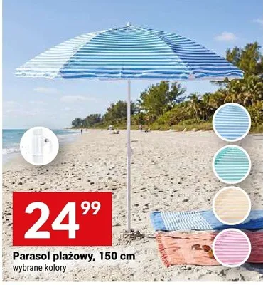 Parasol plażowy 150cm wybrane kolory promocja w Twój Market