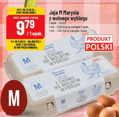 Jaja M Marysia z wolnego wybiegu promocja w POLOmarket