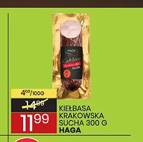 Kiełbasa krakowska sucha Haga promocja w Wafelek