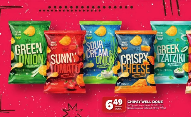 Chipsy Well Done Green Onion promocja w Stokrotka