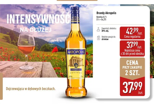 Brandy Akropolis promocja w Aldi