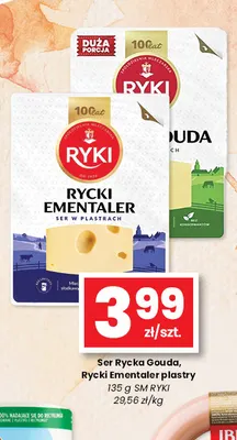 Ser Rycka Gouda w plastrach SM Ryki promocja w emma MARKET