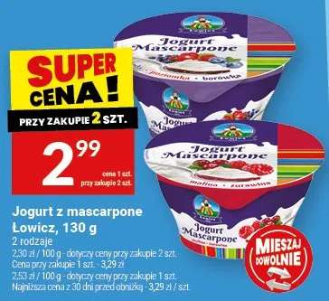 Jogurt z mascarpone Lovije promocja w Twój Market