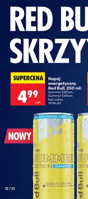 Napój energetyczny Red Bull Summer Edition bez cukru promocja w Biedronka