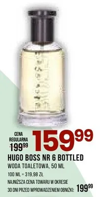 Woda toaletowa Hugo Boss Nr 6 Bottled promocja w Drogerie Natura