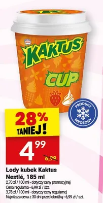 Lody kubek Kaktus Cup Nestlé promocja w Twój Market