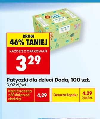 Patyczki dla dzieci Dada promocja w Biedronka