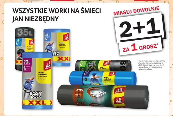 Worki na śmieci supermocne 240l Jan Niezbędny promocja w Selgros