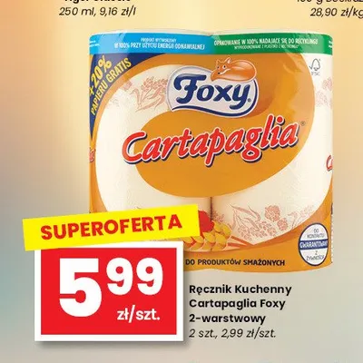 Ręcznik Kuchenny Cartapaglia Foxy 2-pak promocja w emma MARKET