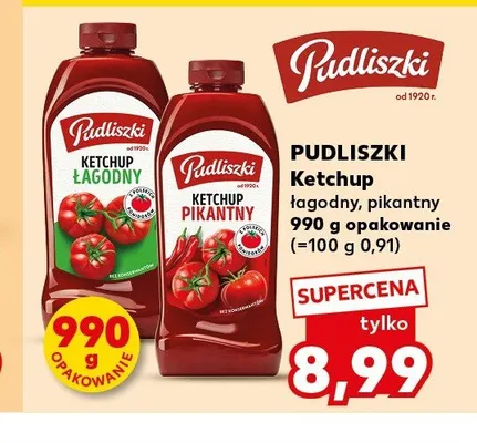 Ketchup łagodny Pudliszki promocja w Kaufland