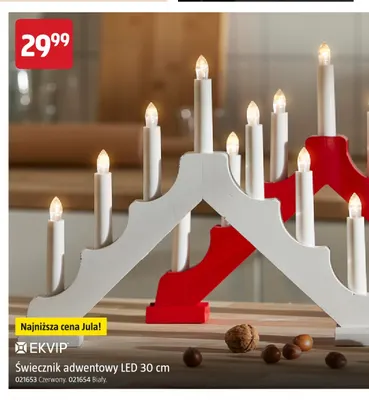 Świecznik adwentowy LED 30 cm Ekvip promocja w Jula