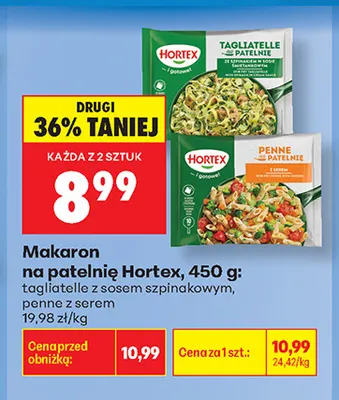 Makaron na patelnię penne z serem Hortex promocja w Biedronka