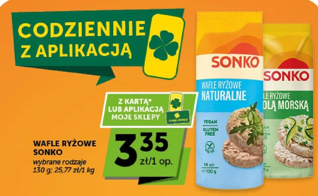 Wafle ryżowe Sonko z solą morską promocja w ABC