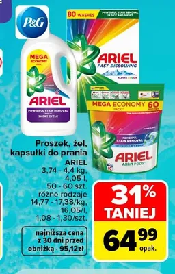 Kapsułki do prania Ariel Allin1 Pods promocja w Carrefour