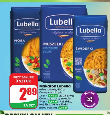 Makaron Lubella pióra promocja w Dino