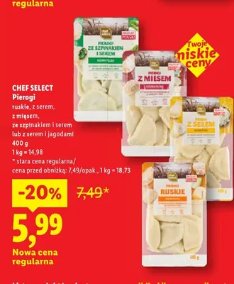 Pierogi z mięsem Chef Select promocja w Lidl