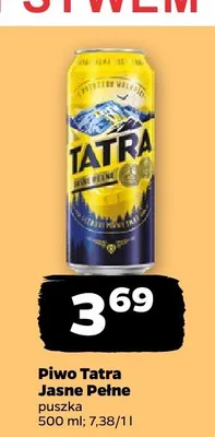 Piwo Tatra Jasne Pełne promocja w Netto