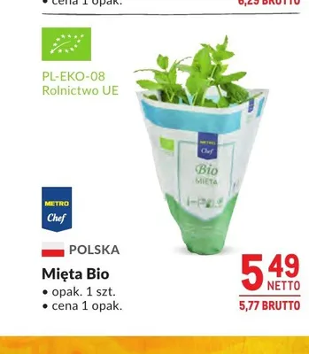 Mięta Bio METRO Chef polska promocja w Makro