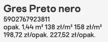 Gres Preto nero rektyfikowany 60x120cm promocja w Castorama