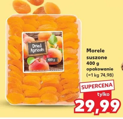 Morele suszone promocja w Kaufland