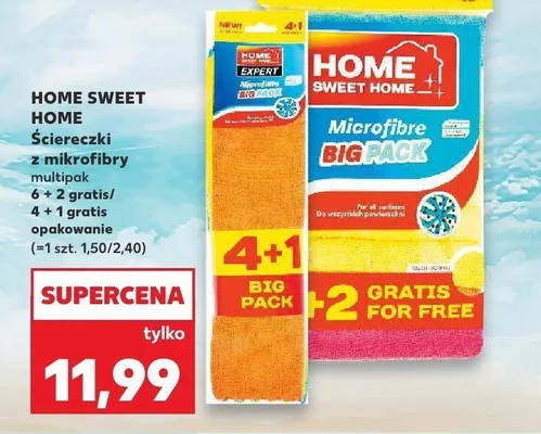 Ściereczki z mikrofibry Home Sweet Home 8-pak promocja w Kaufland