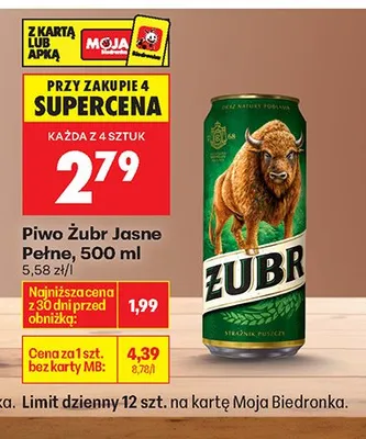 Piwo Jasne Pełne promocja w Biedronka