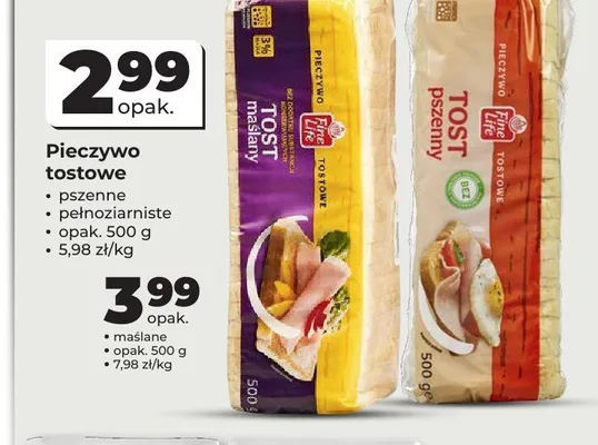 Chleb tostowy maślany Fine Life promocja w Odido