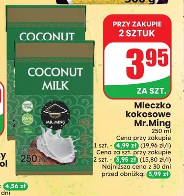 Mleczko kokosowe Mr. Ming promocja w Dino