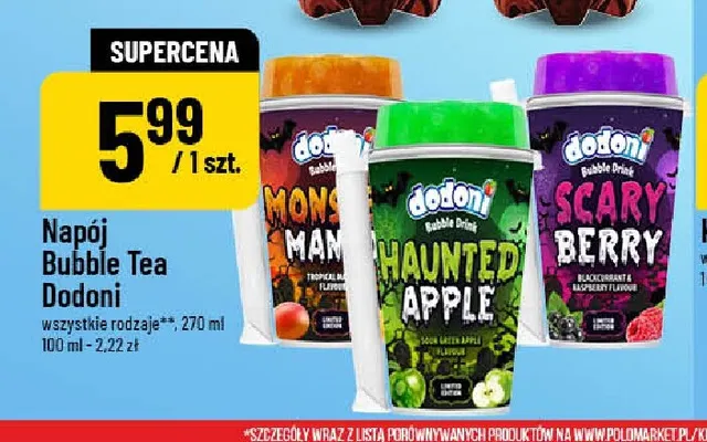 Napój Bubble Tea Dodoni Haunted Apple promocja w POLOmarket