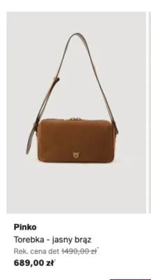 Torebka Pinko jasny brąz promocja w Lounge by Zalando