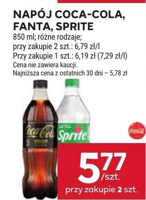 Napój Coca-Cola, Fanta, Sprite promocja w Stokrotka