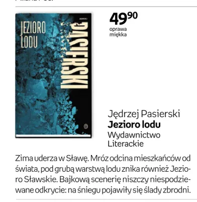 Książka Jezioro lodu Jędrzej Pasierski promocja w Empik