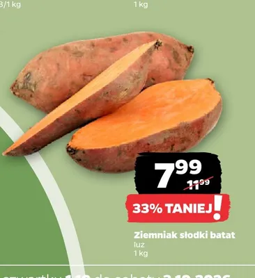 Ziemniaki słodkie bataty promocja w Netto