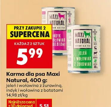 Karma dla psa jeleń i wołowina z żurawiną promocja w Biedronka