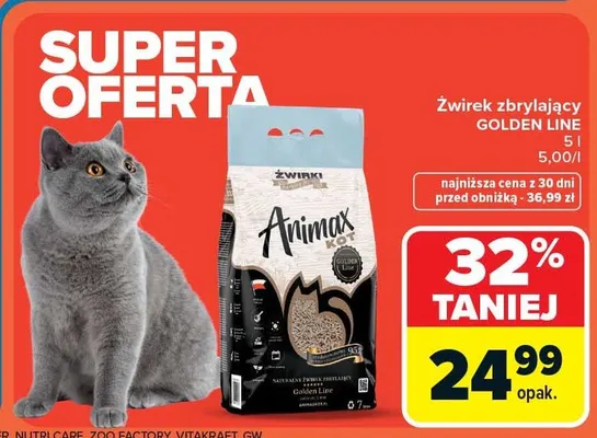 Żwirek zbrylający promocja w Carrefour