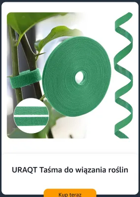Taśma do wiązania roślin URAQT promocja w Amazon
