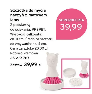 Szczotka do mycia naczyń z motywem lamy promocja w Tchibo