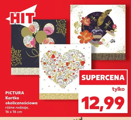 Kartka okolicznościowa 16x16 cm Pictura promocja w Kaufland