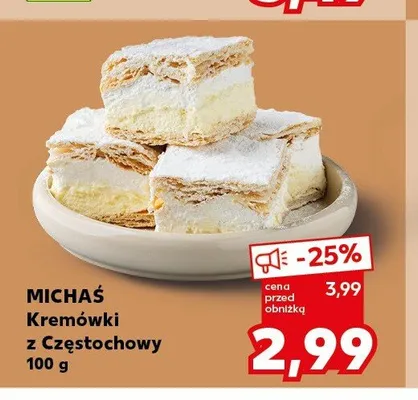 Kremówki z Częstochowy MICHAŚ promocja w Kaufland