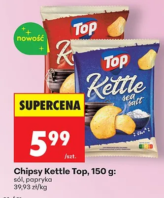 Chipsy Kettle papryka promocja w Biedronka