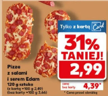 Pizza z salami i serem Edam promocja w Kaufland