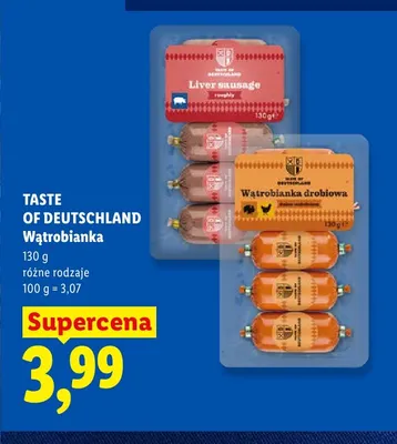 Wątrobianka drobiowa Taste of Deutschland promocja w Lidl