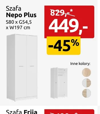 Szafa Nepo Plus promocja w Black Red White